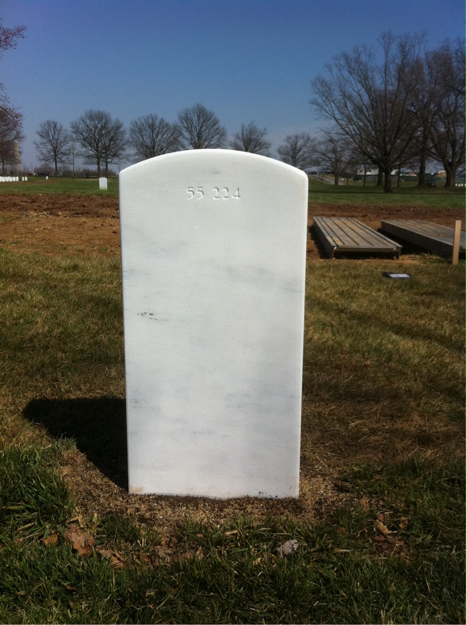Back of headstone — Booker V Washington