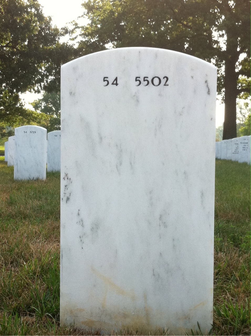 Back of headstone — George Samerjan