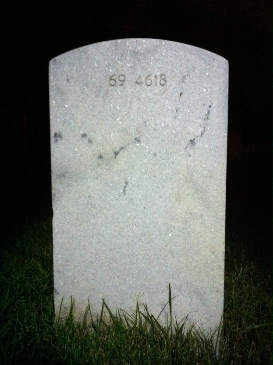 Back of headstone — Edward Moody