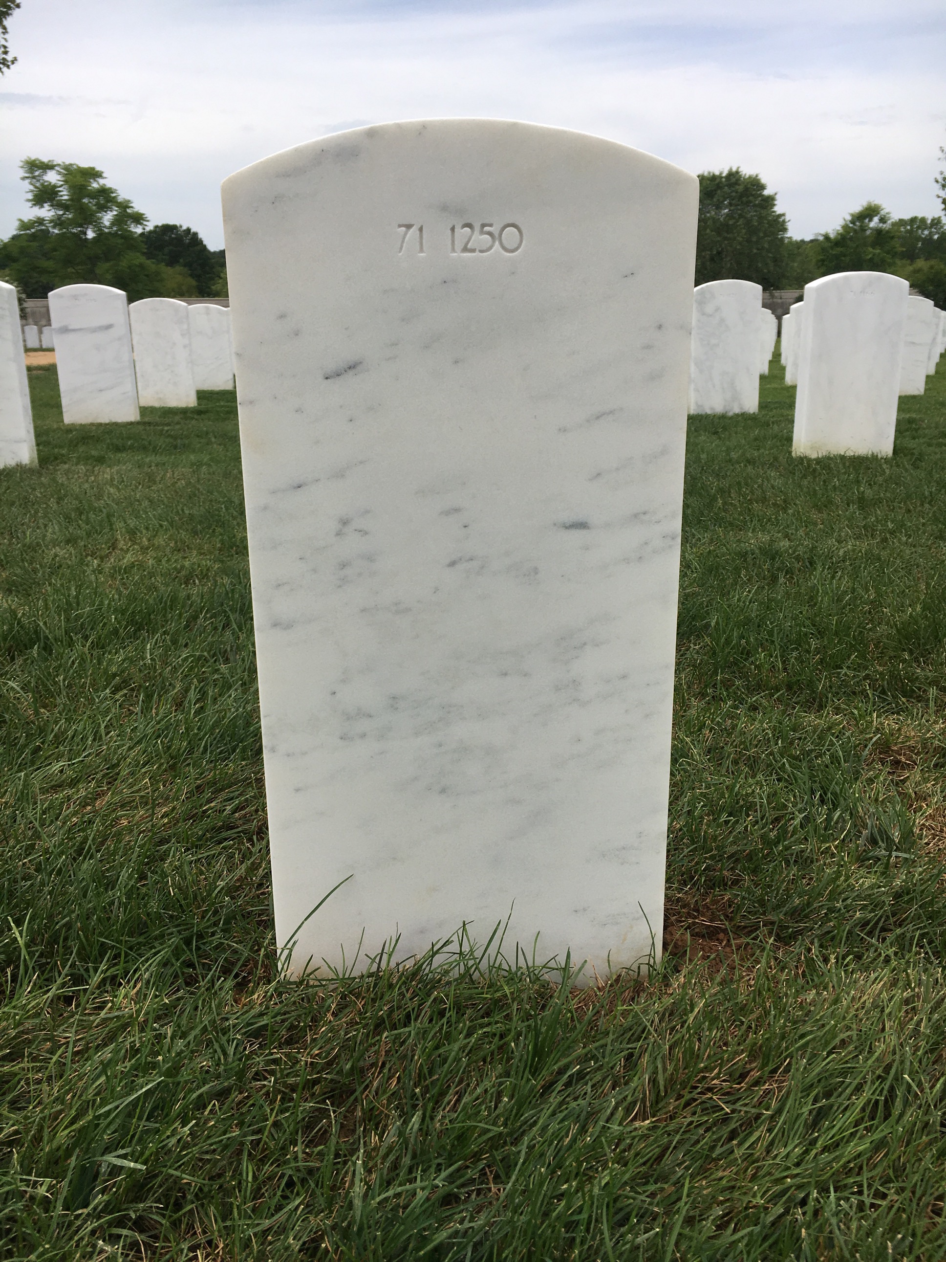 Back of headstone — James Clifton Hull