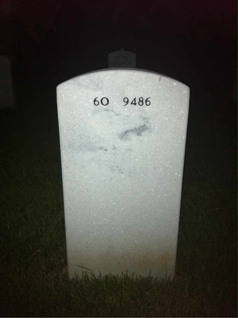 Back of headstone — Wayne Alva Fausz