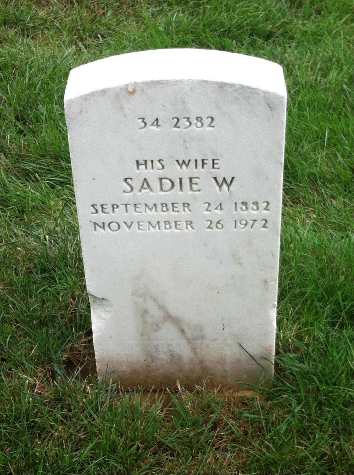Back of headstone — Robert Mulhall