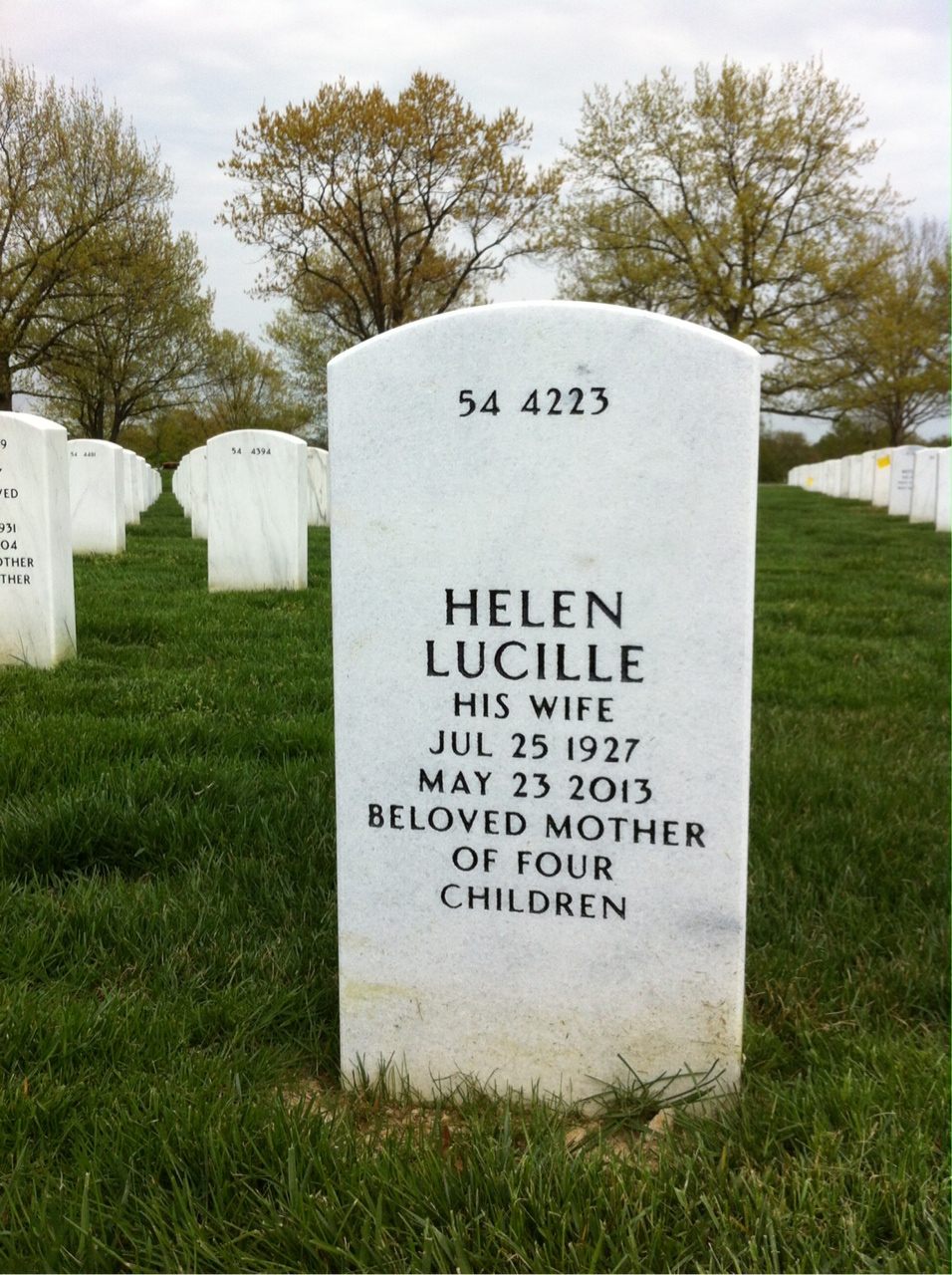 Back of headstone — Roy Schardin