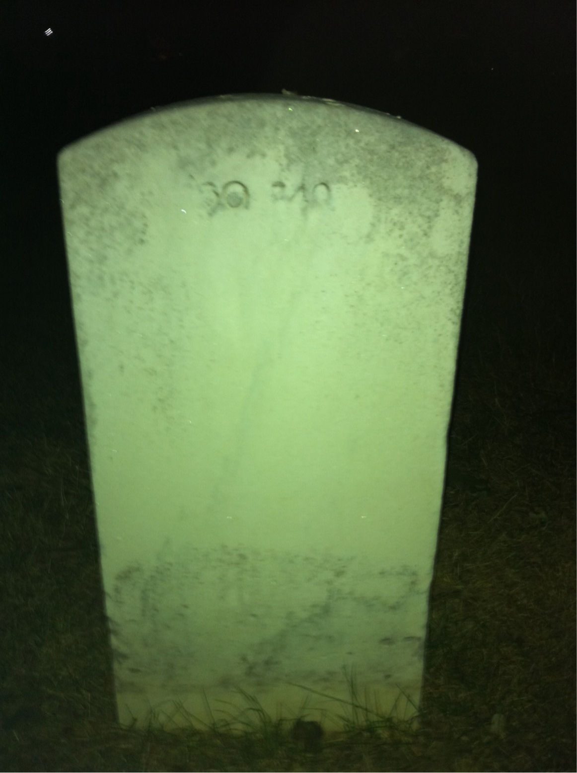 Back of headstone — Ralph Pursifull