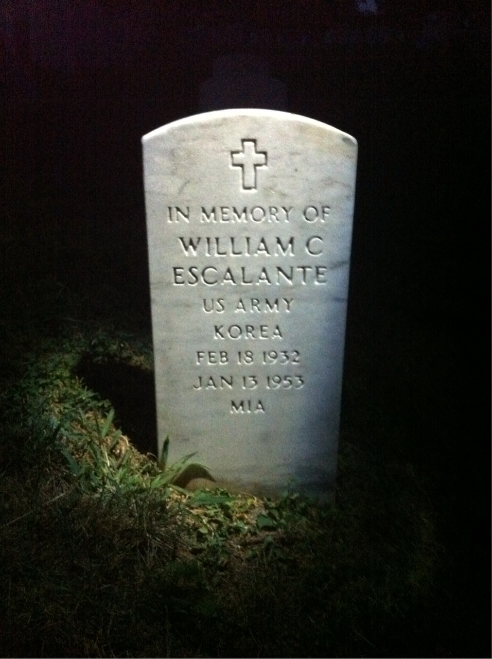 Headstone of William C Escalante