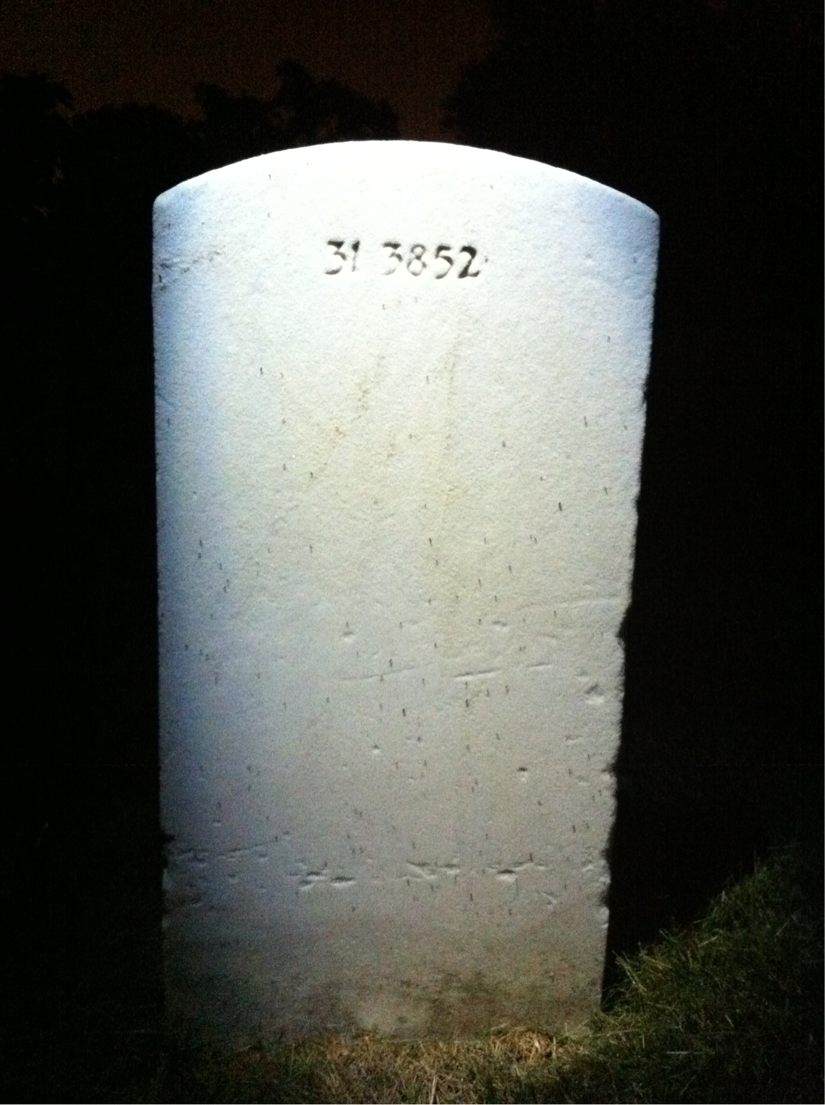 Back of headstone — Howard Moliston