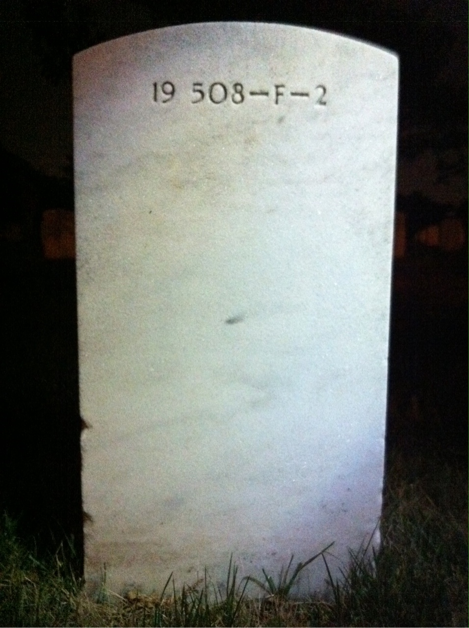 Back of headstone — Ella Moore