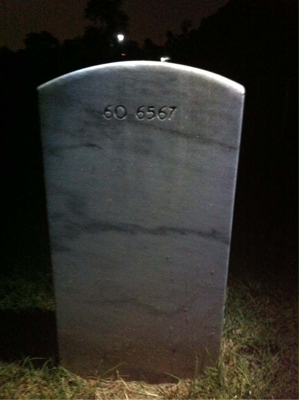 Back of headstone — Albert Alexander