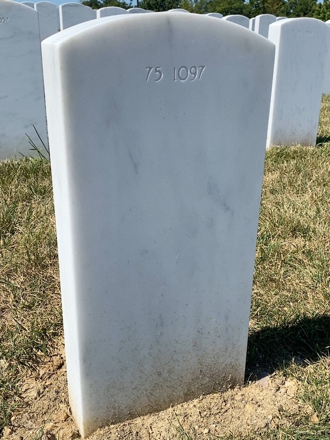 Back of headstone — William A Leithiser