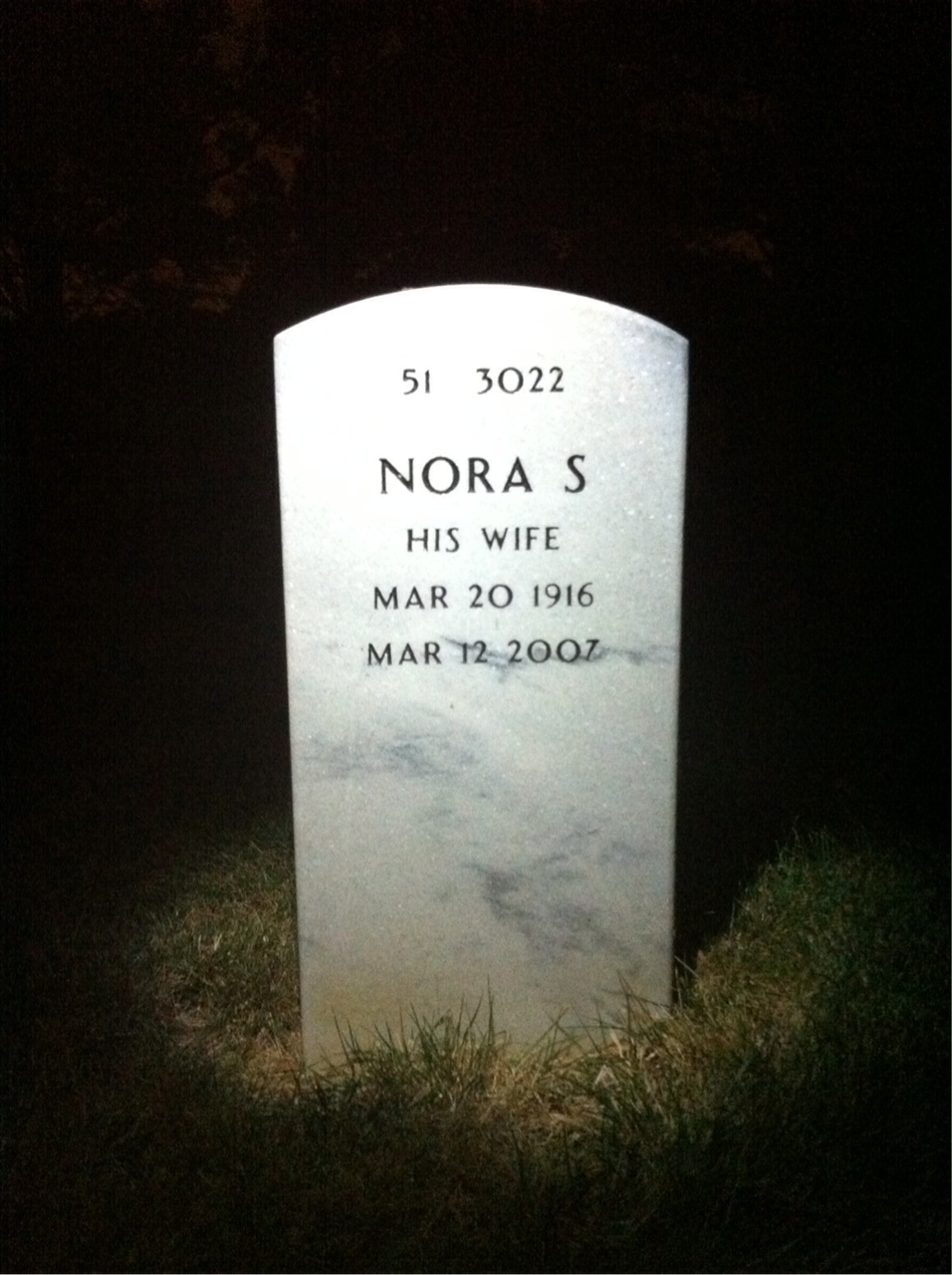 Back of headstone — Richard Pace