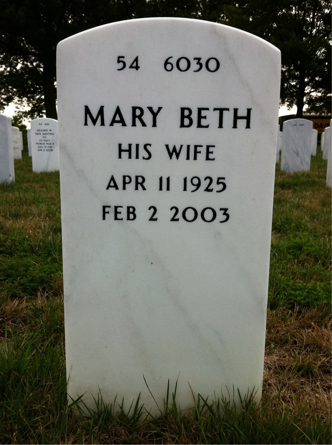 Back of headstone — Robert Fredericks