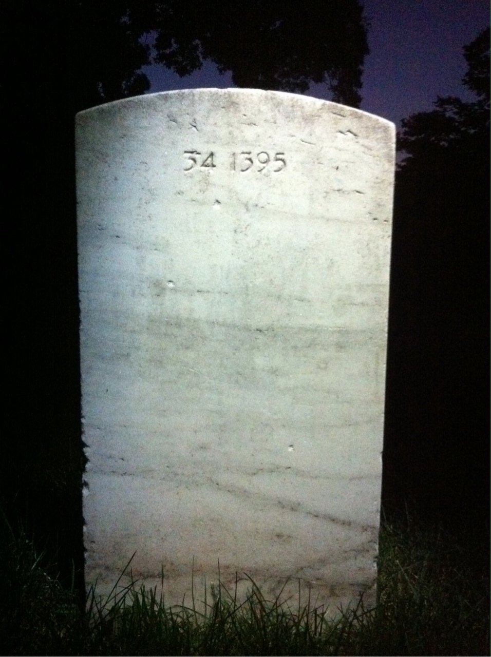 Back of headstone — Clara Allmond