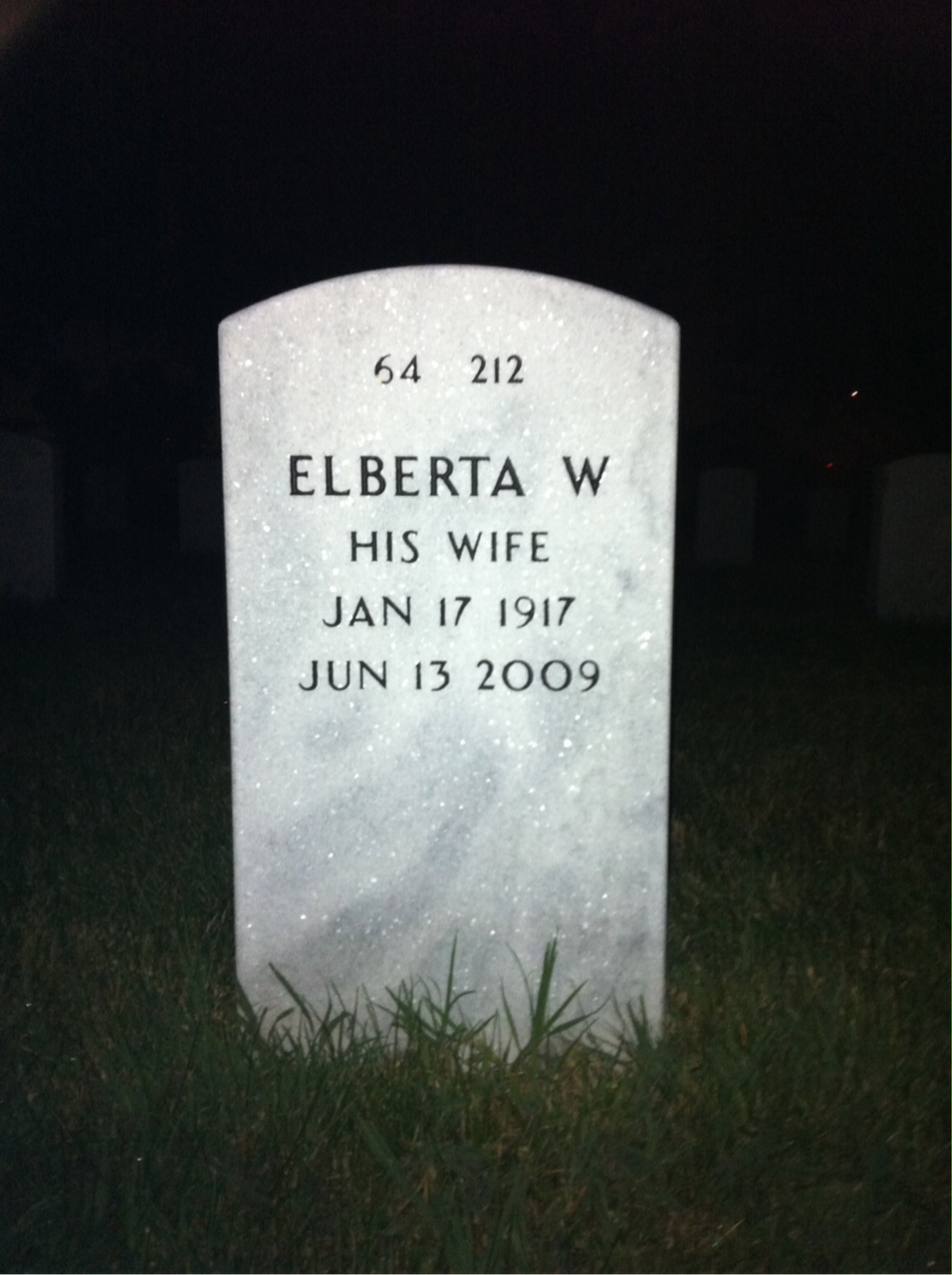 Back of headstone — David Smith