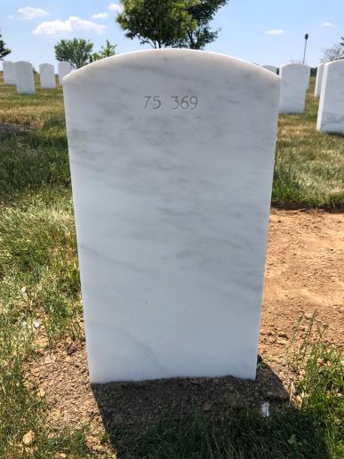 Back of headstone — Tony Lamont Bowser