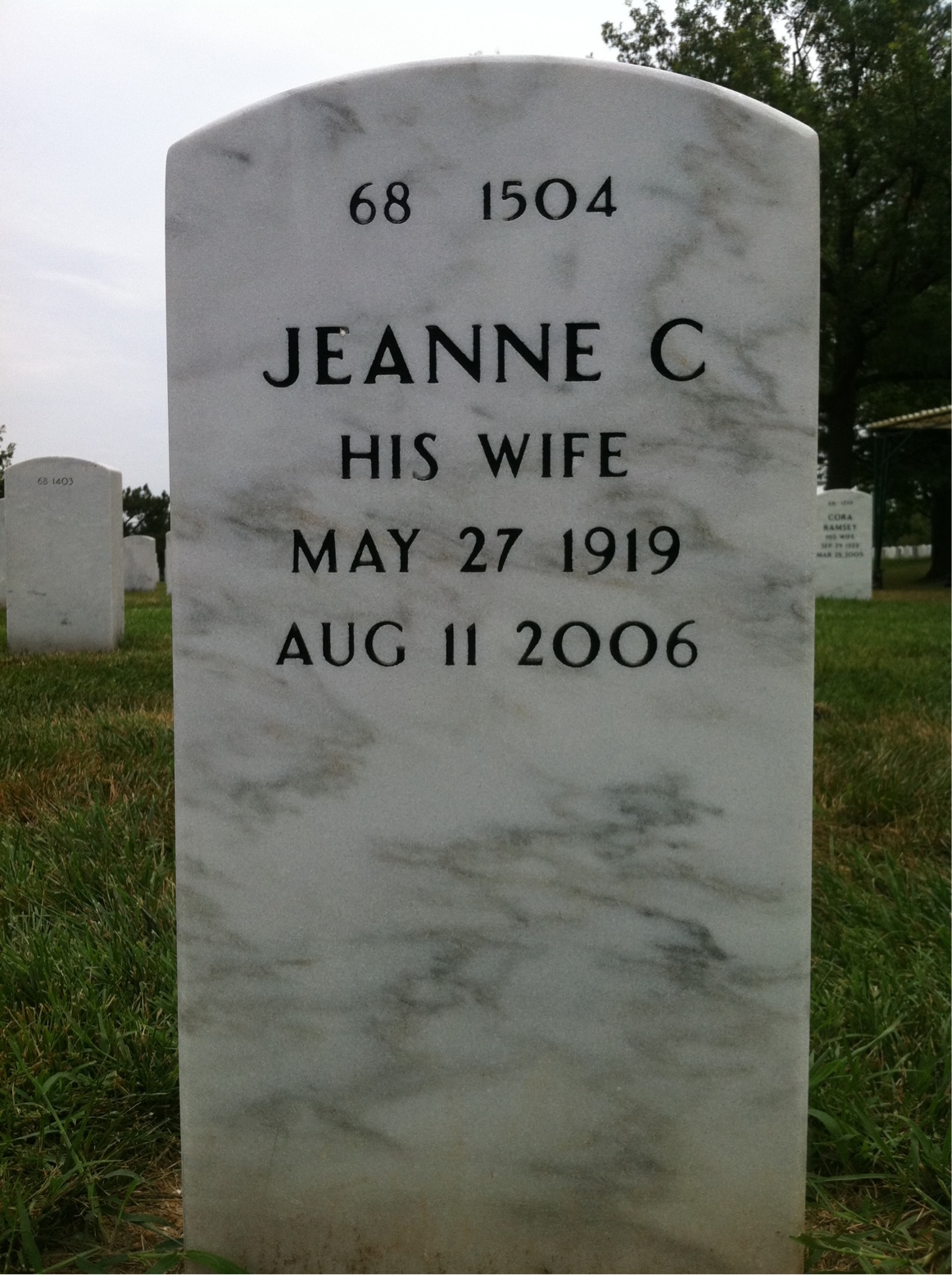 Back of headstone — John Barrett