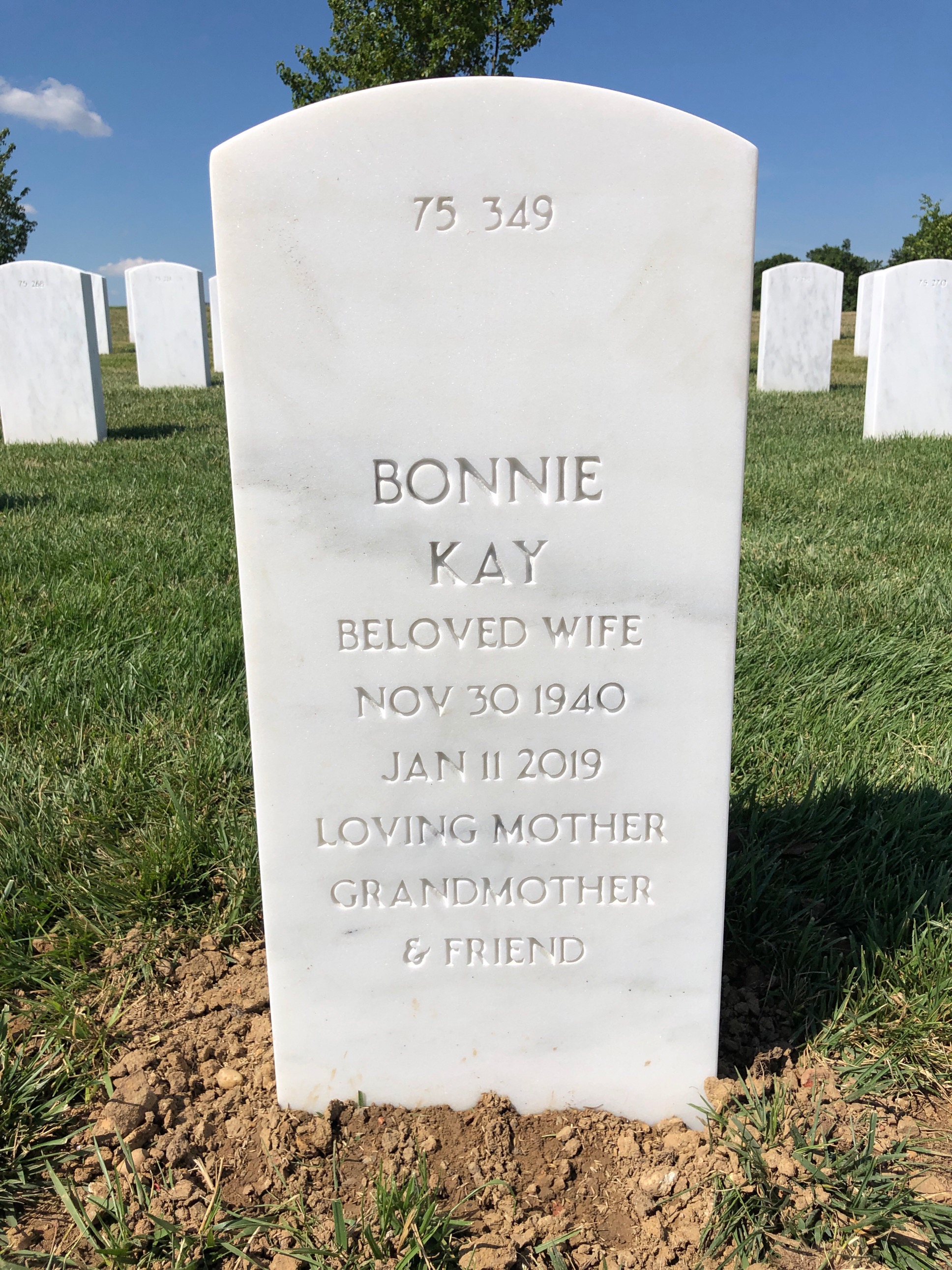 Back of headstone — William H Oswald