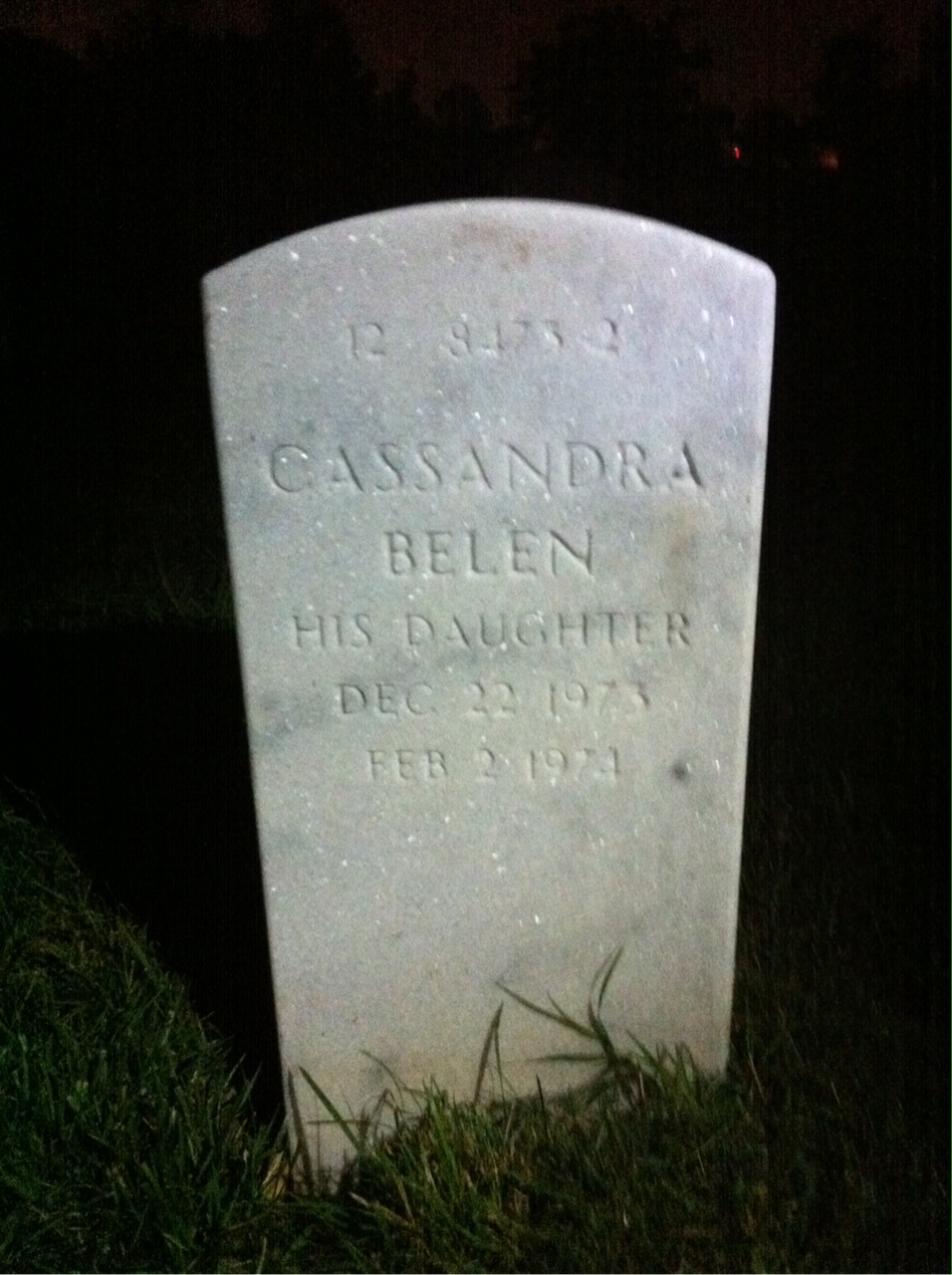 Back of headstone — Eric Fors
