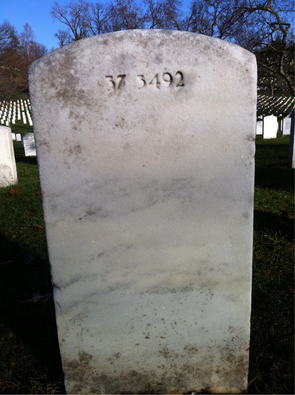Back of headstone — William Morgan