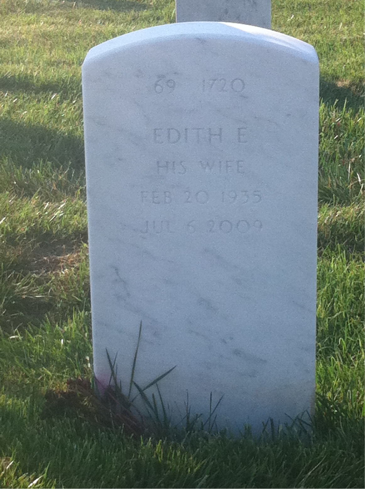 Back of headstone — John Young