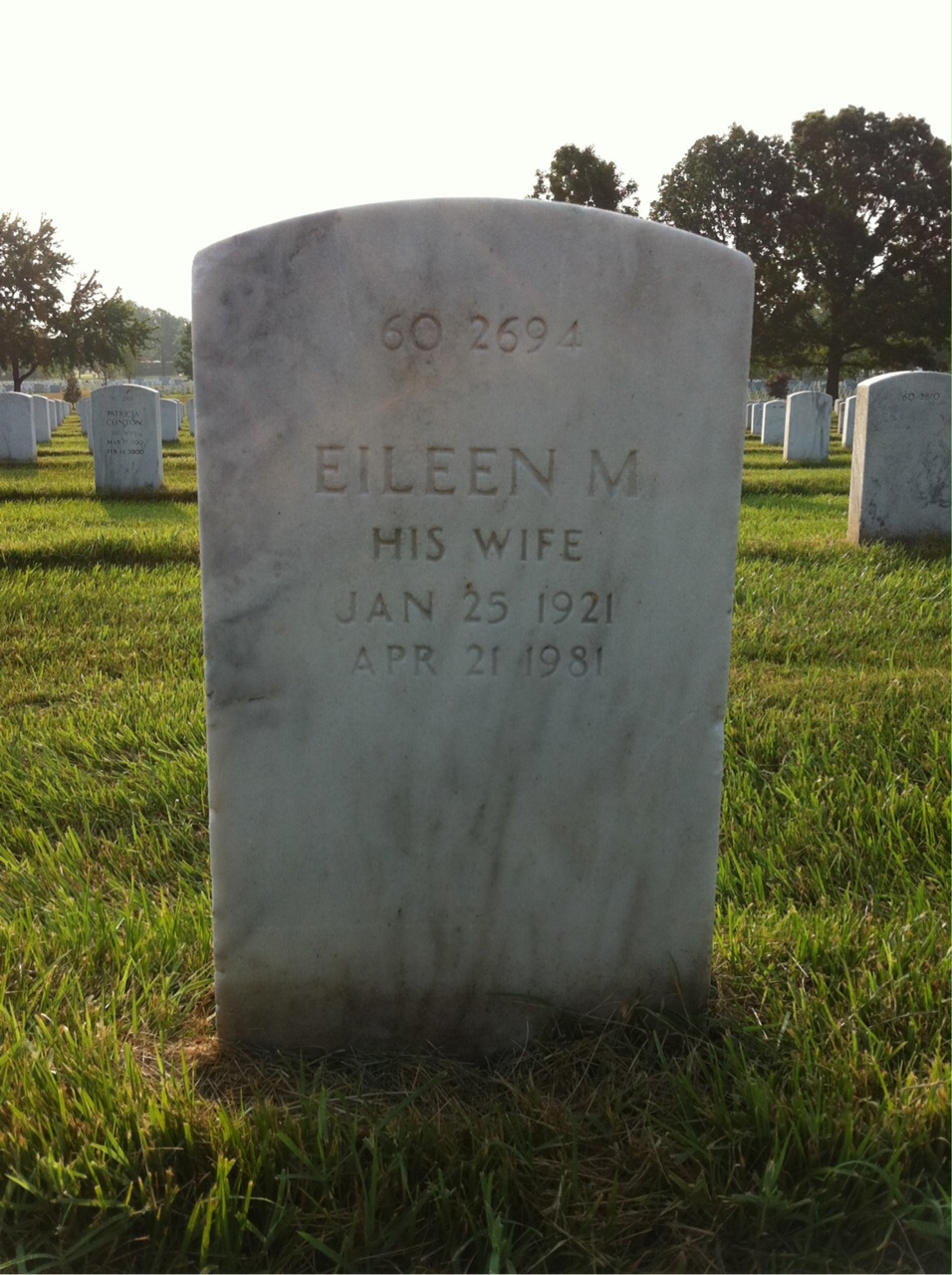 Back of headstone — Robert Mulcahy
