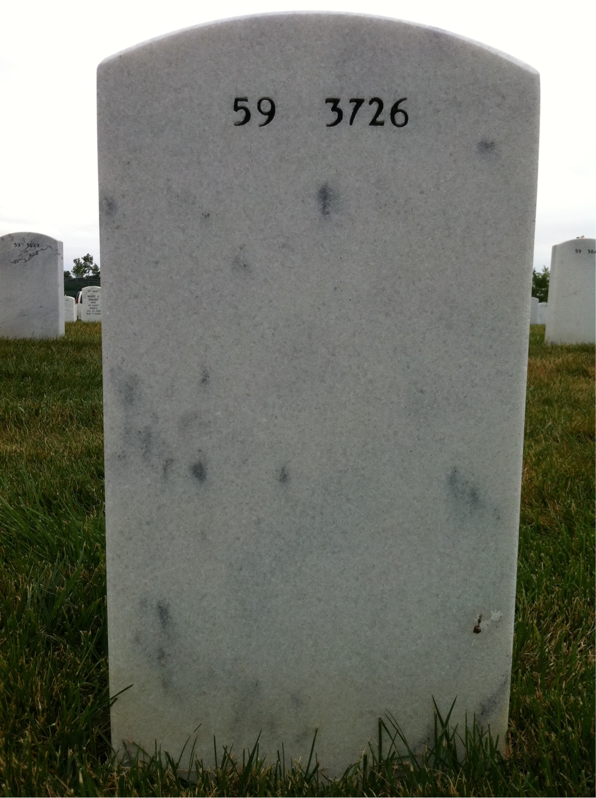 Back of headstone — Robert Hosfelt