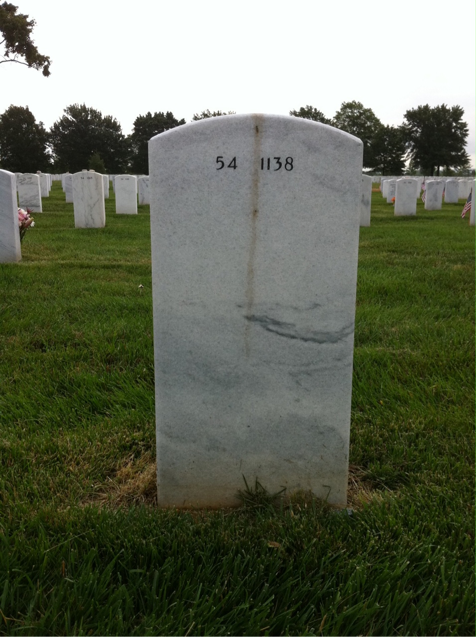 Back of headstone — Frederick Mccaughan