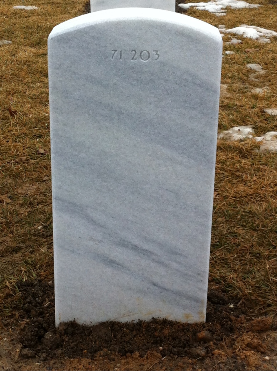 Back of headstone — Hugh P Palmer