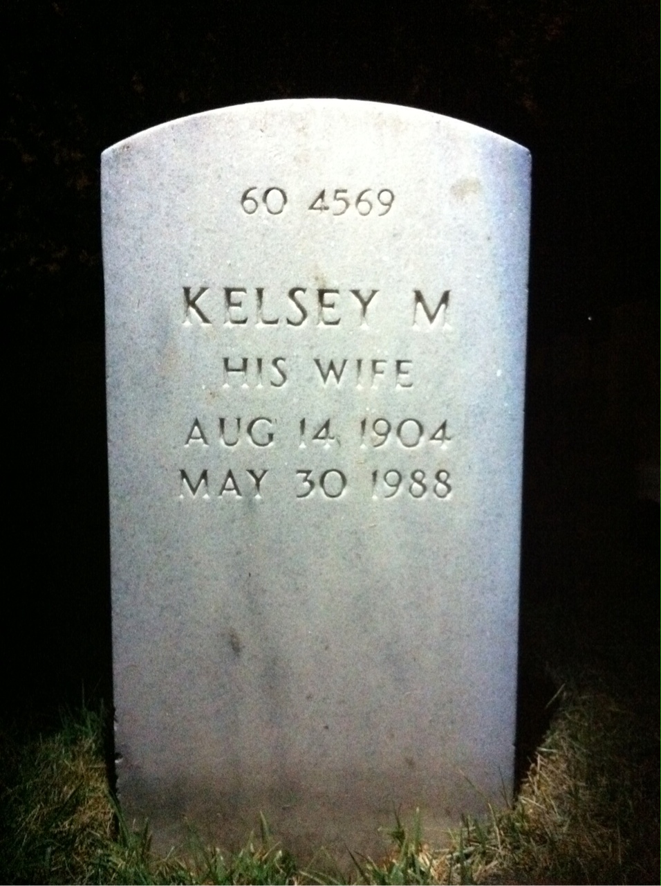 Back of headstone — John Mott