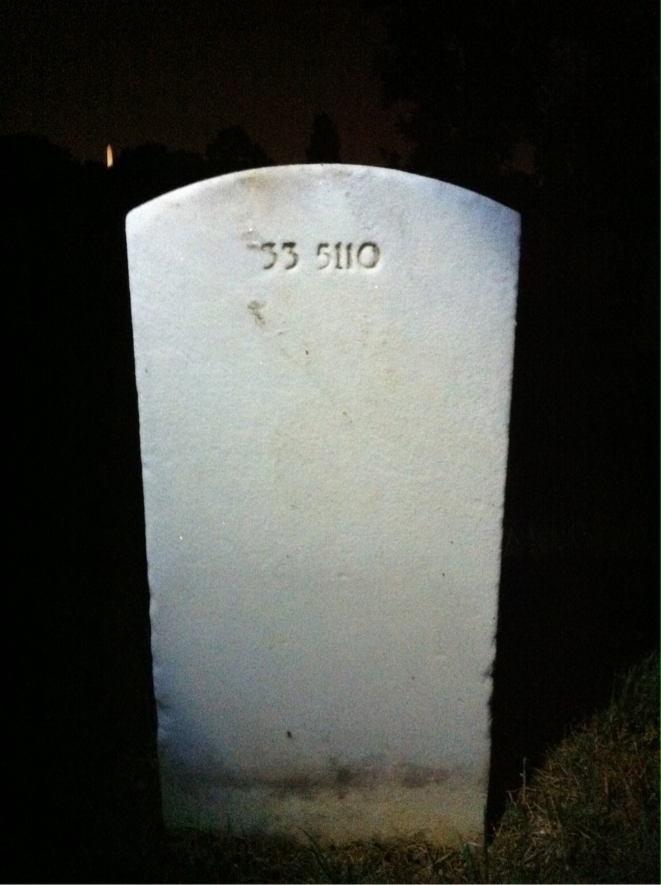 Back of headstone — Thomas Lee Gibson