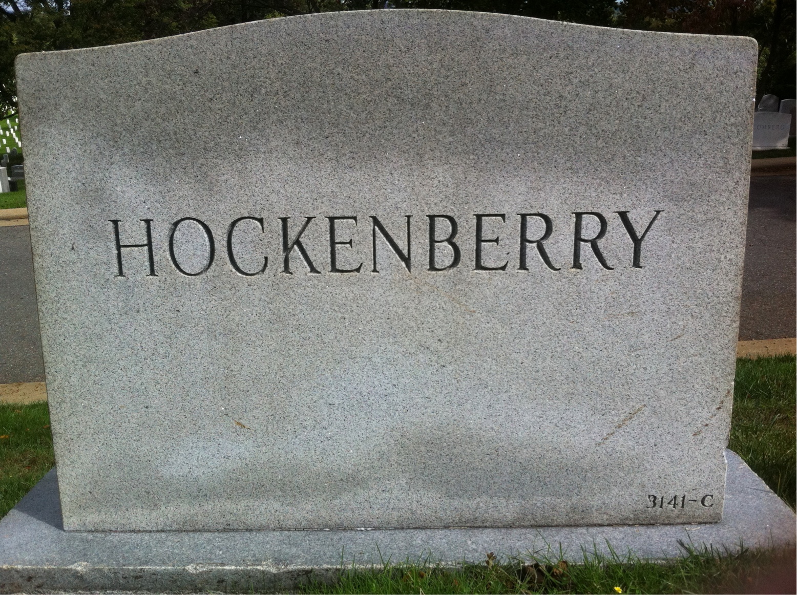 Back of headstone — Earle Hockenberry