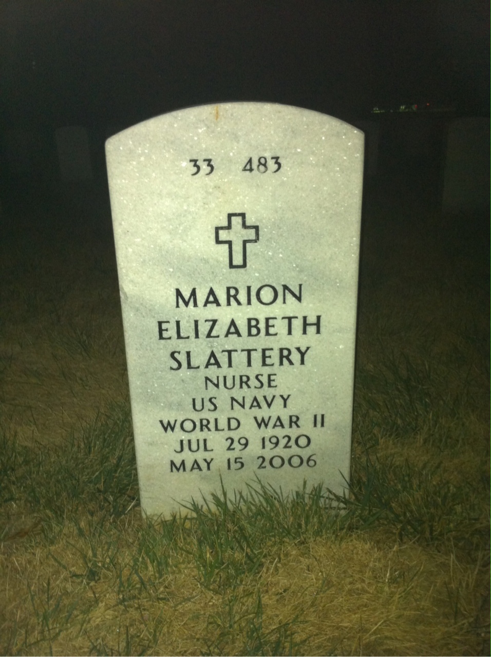 Back of headstone — Edward Slattery