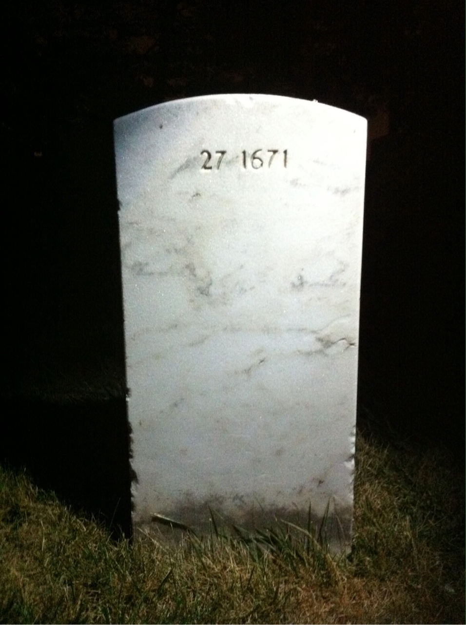 Back of headstone — Bertsey Murray