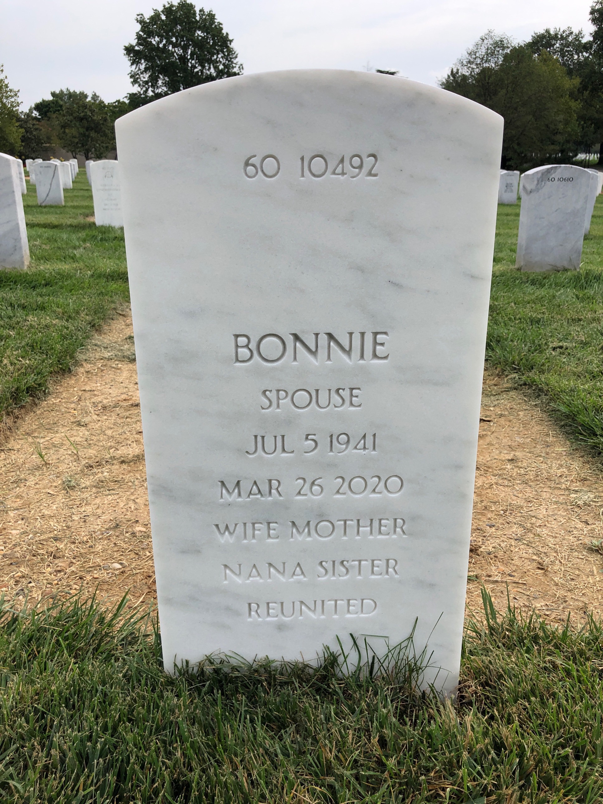 Back of headstone — John Francis Crowley