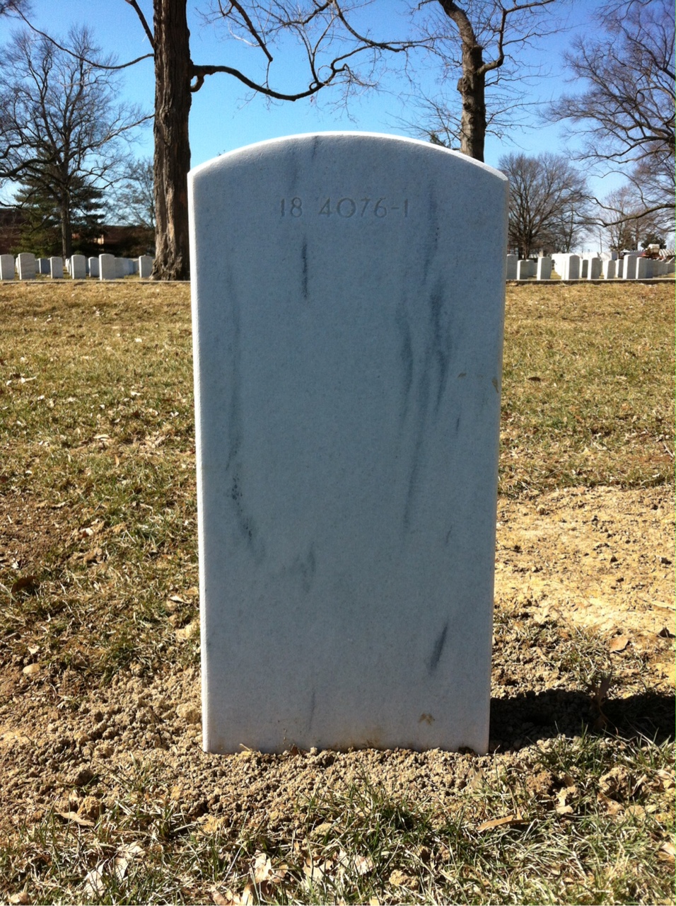 Back of headstone — John Anderson