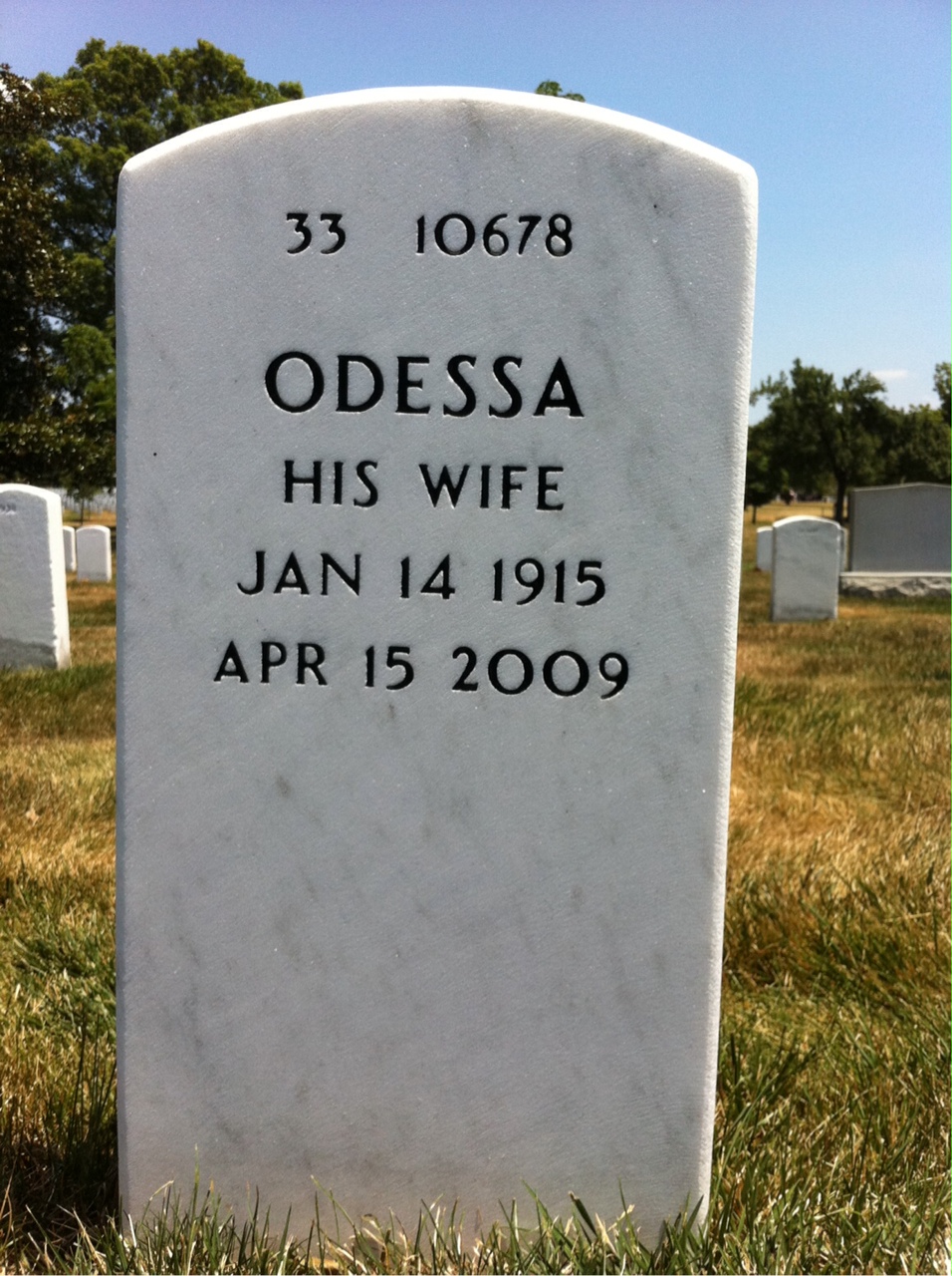 Back of headstone — Andrew Johnson