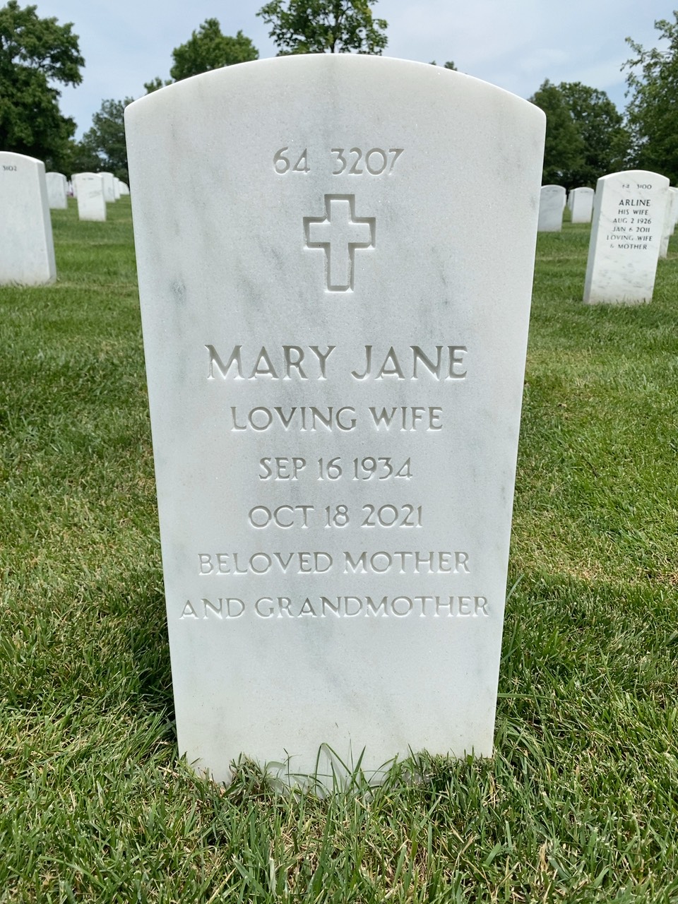 Back of headstone — Russell Corio