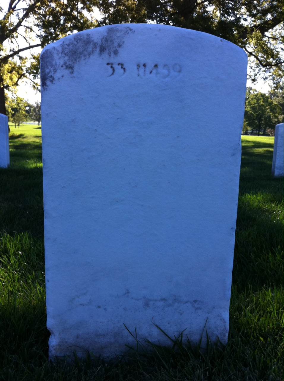 Back of headstone — Esther Mudd