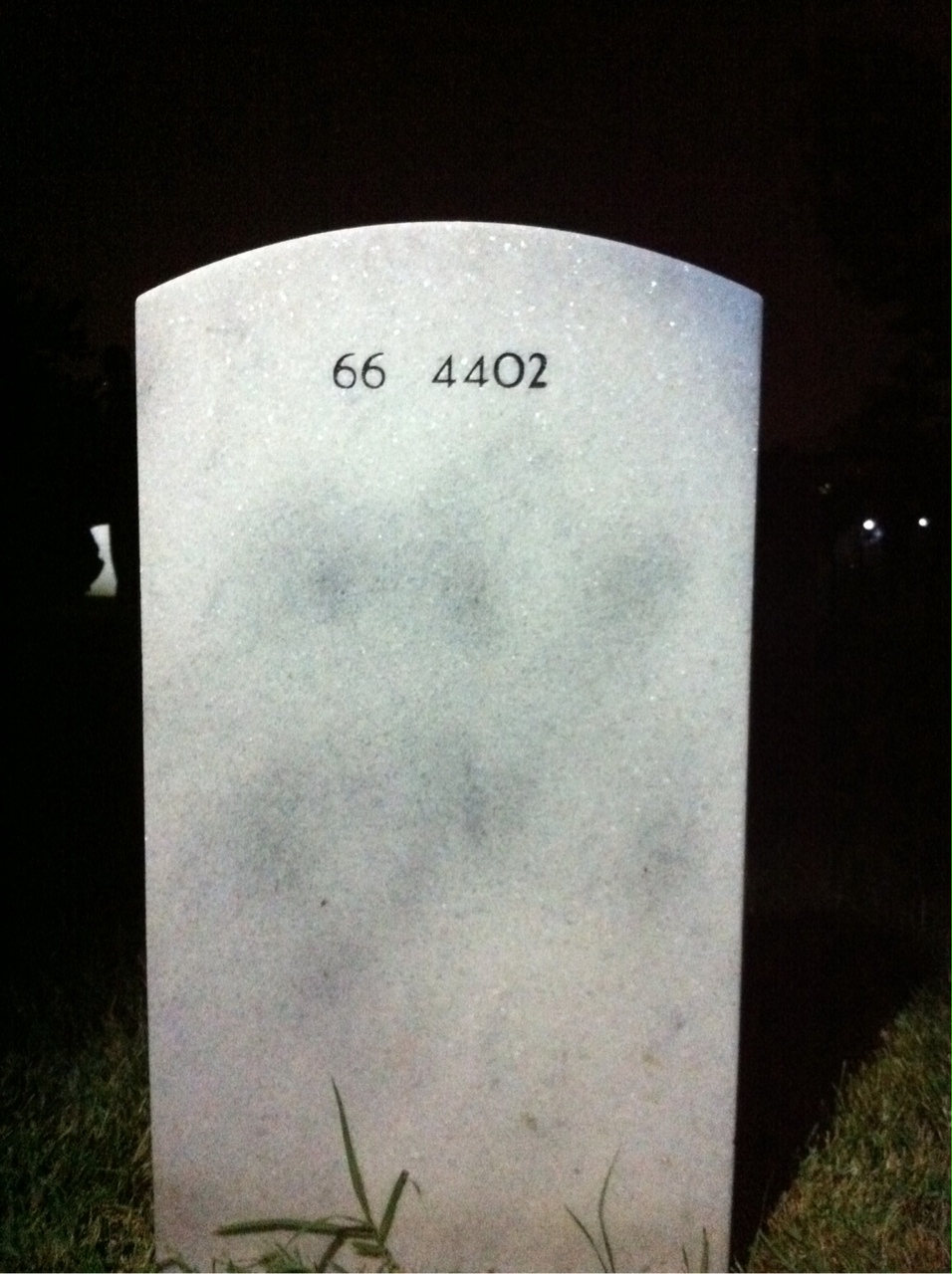 Back of headstone — William E Wolf