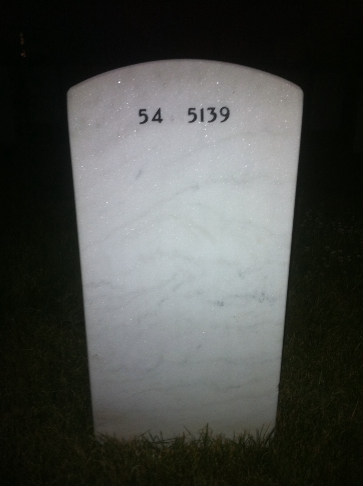 Back of headstone — Michael Murphy