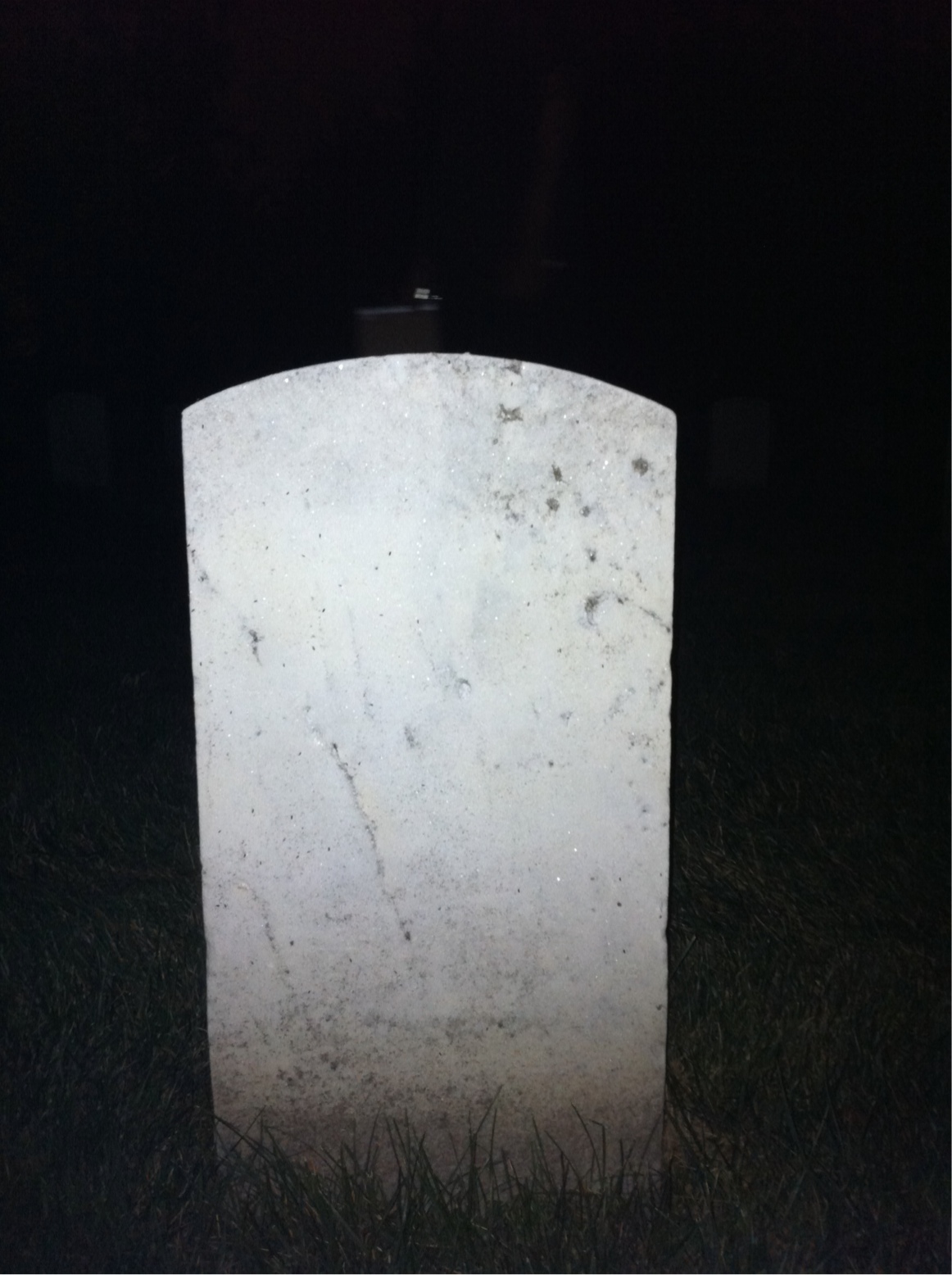 Back of headstone — William Miller