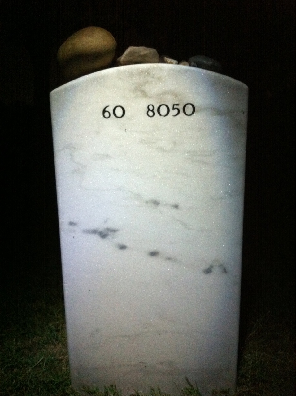 Back of headstone — John Morton