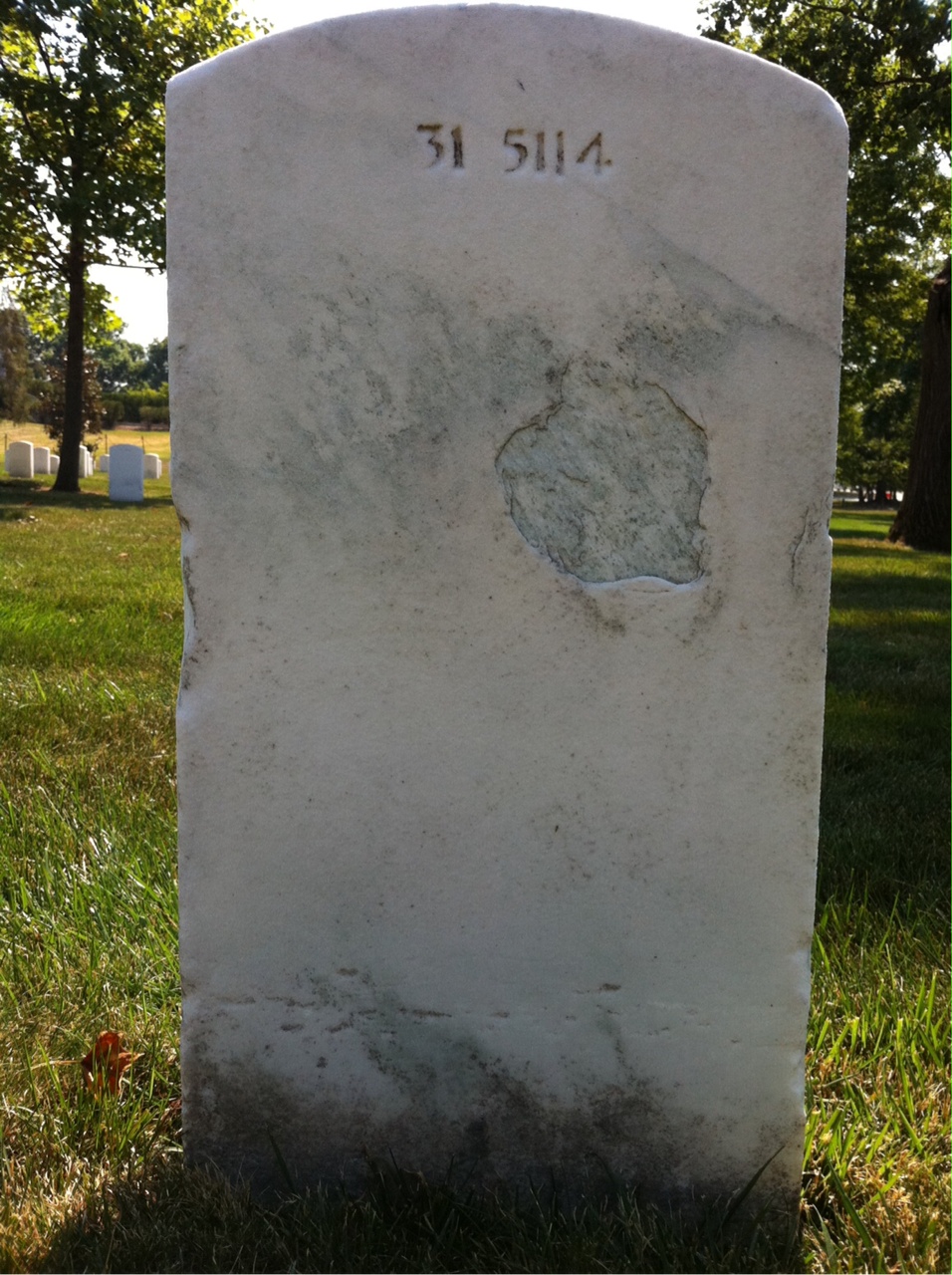 Back of headstone — William Henry Wood