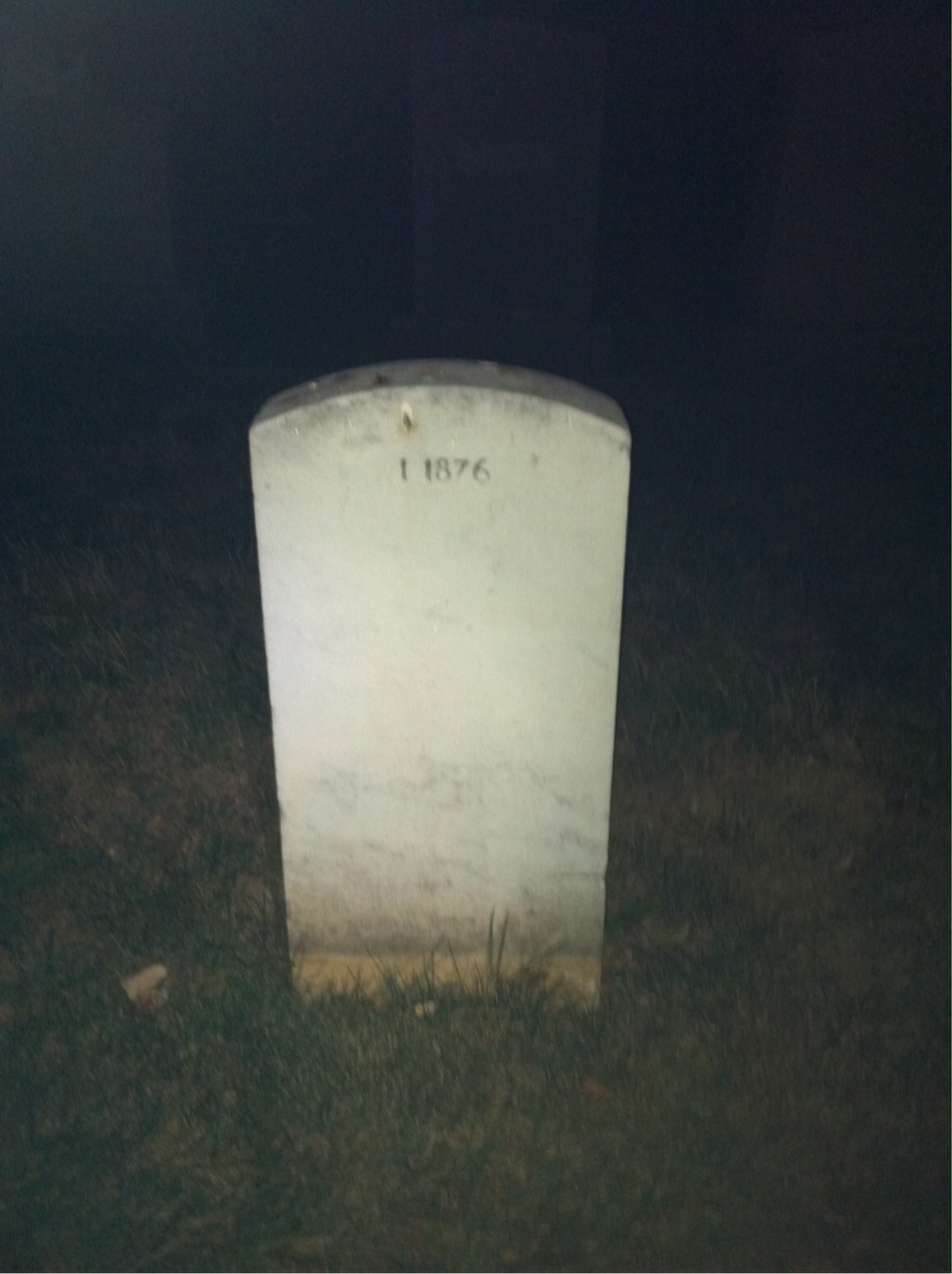 Back of headstone — Frank Allen