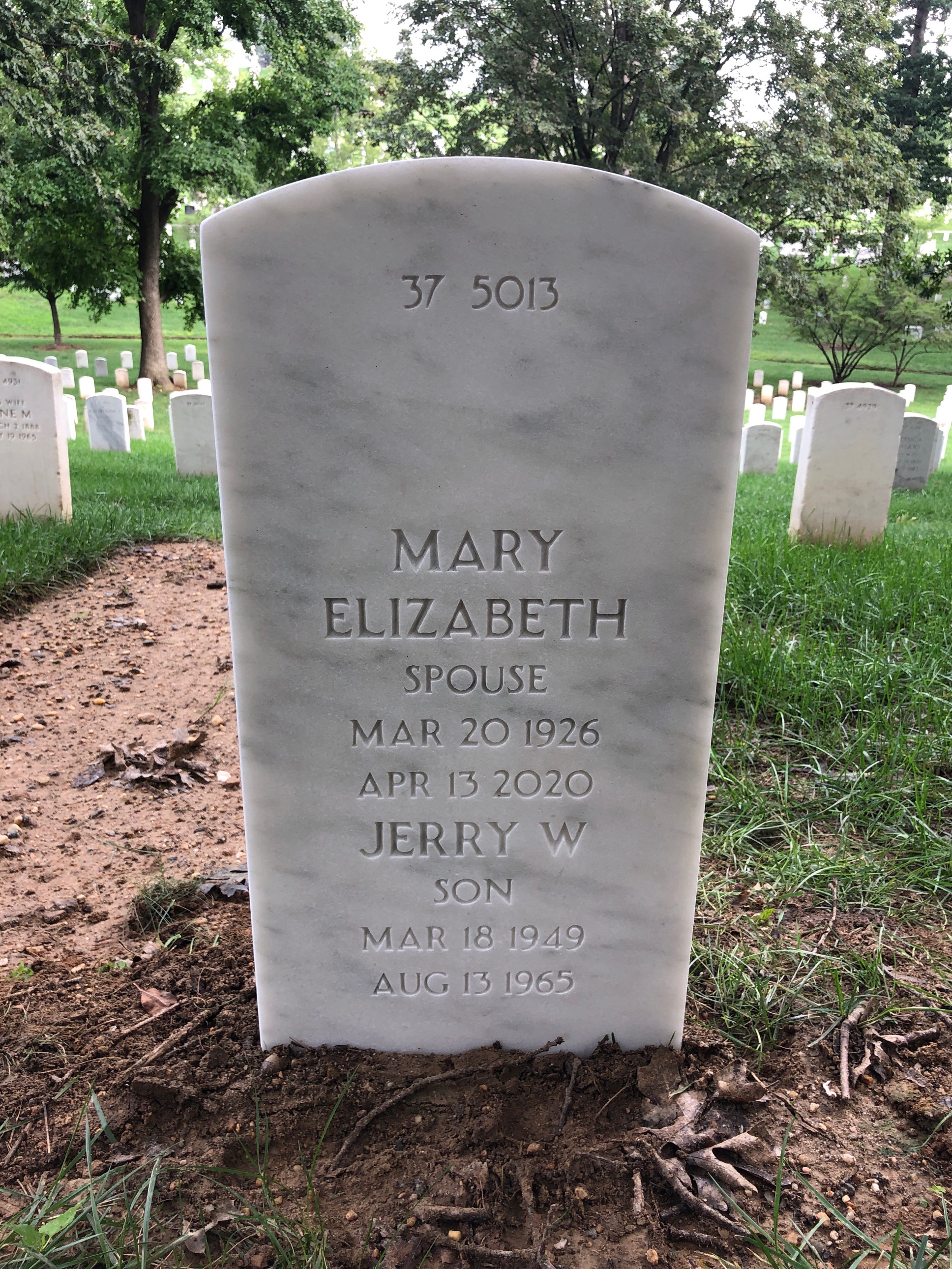 Back of headstone — Lambert Murphy