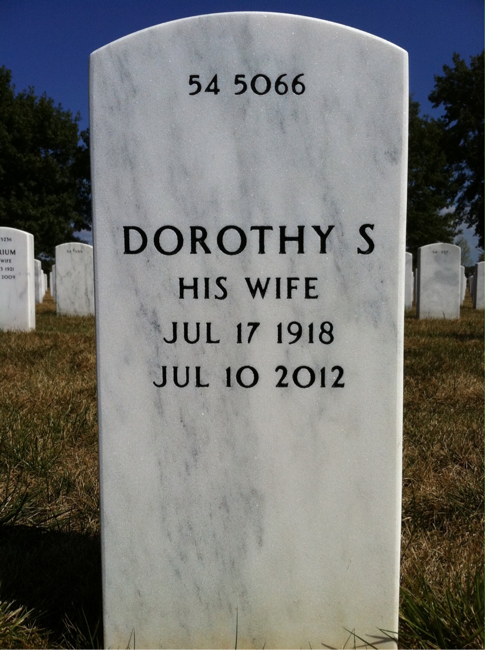 Back of headstone — Robert Kozman