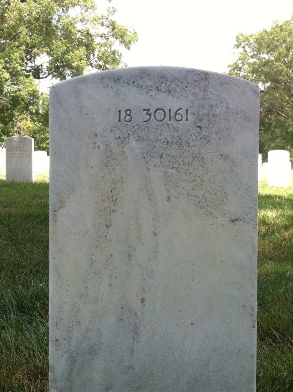 Back of headstone — William Anderson