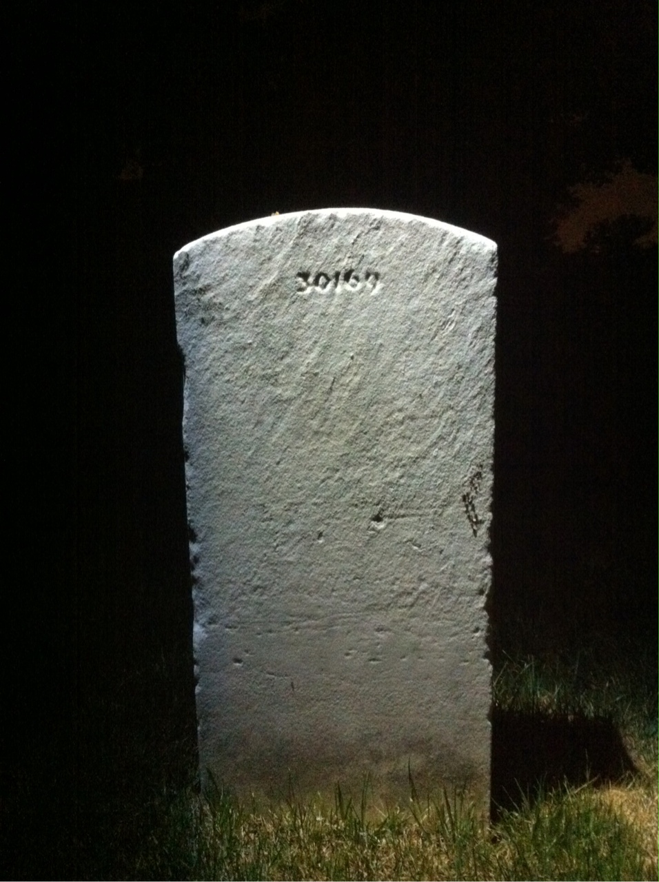 Back of headstone — Omar Cox