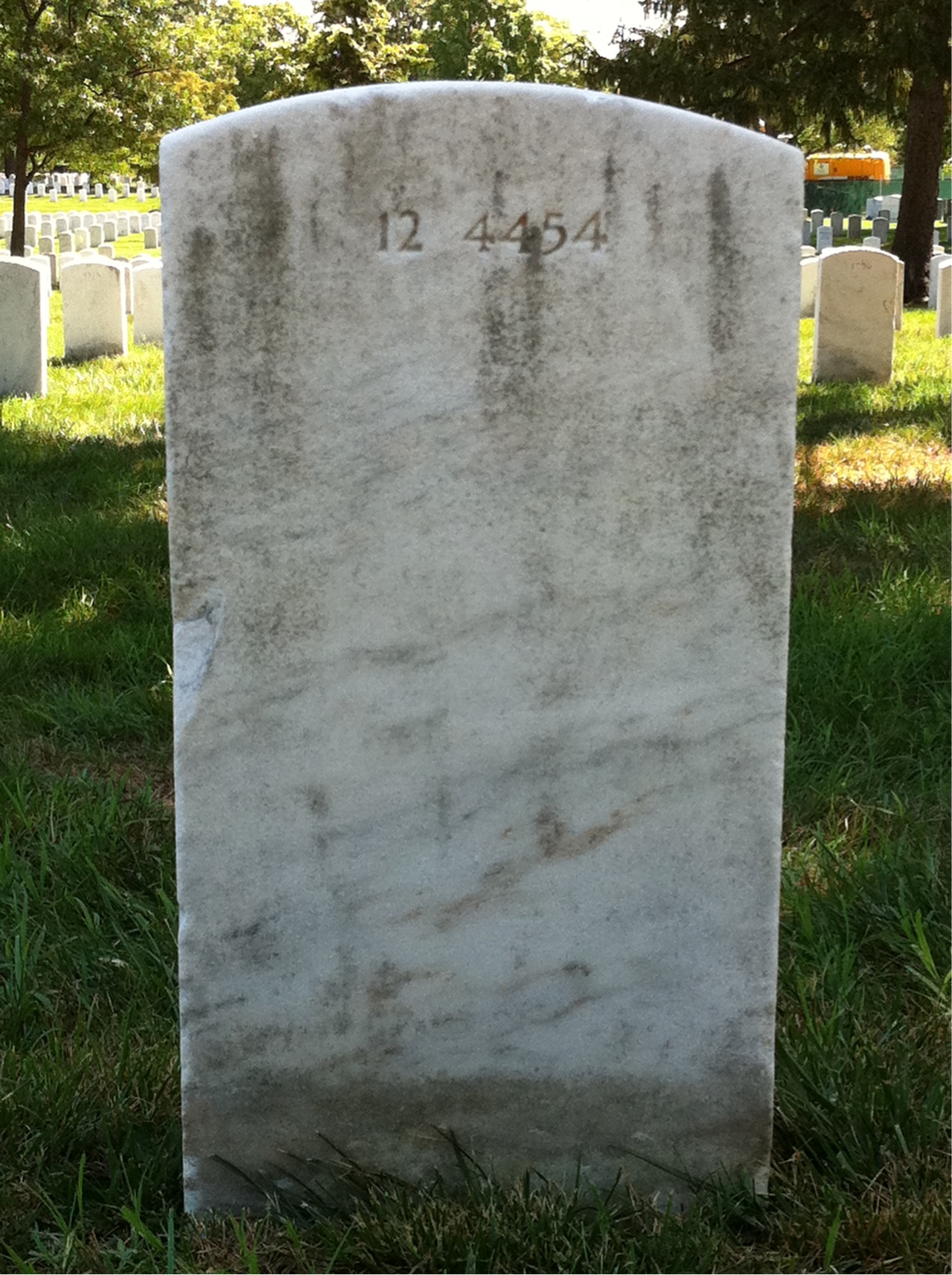 Back of headstone — Anna Andreae
