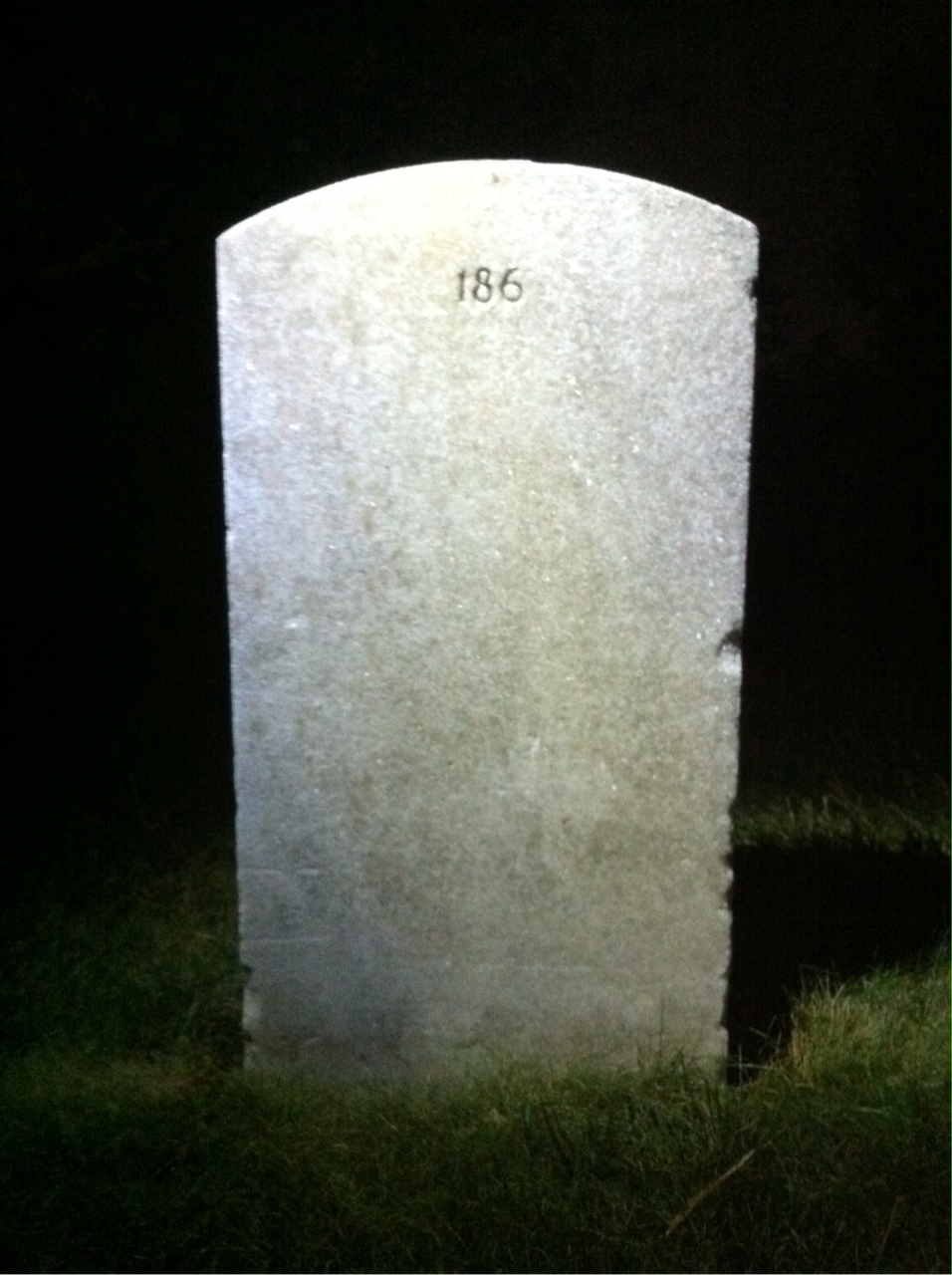 Back of headstone — Achillias Morris