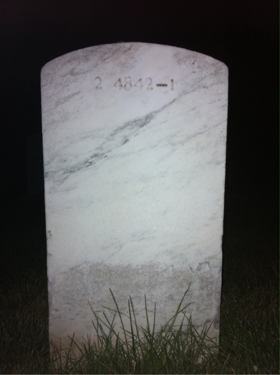 Back of headstone — James Montville